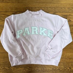 Parke Sprinkle Pink Mockneck Sweatshirt